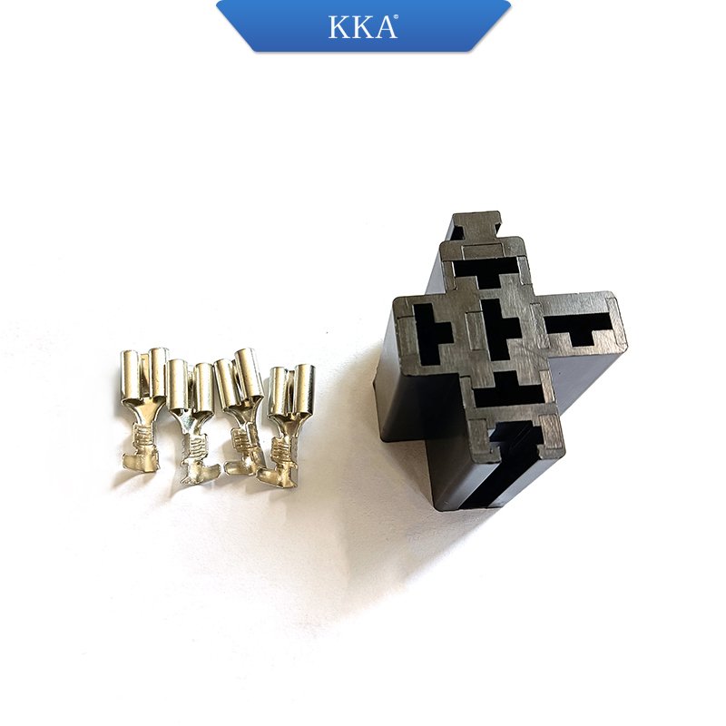 PCB Relay Socket for 40A Automotive Relay , for KKA-V4 Automotive Relay, Without Wires. with Connectors