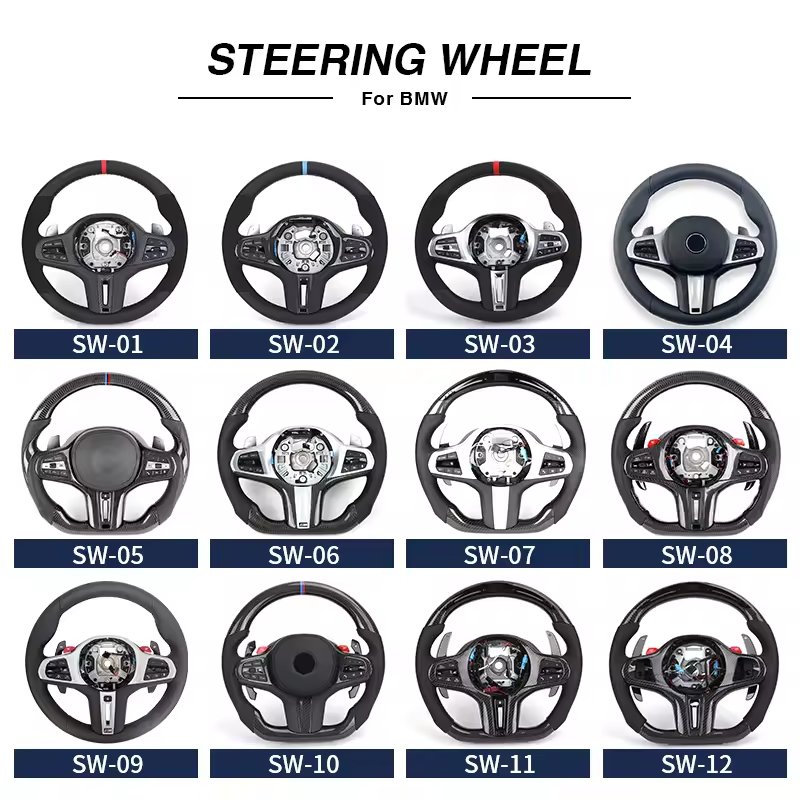 With M1 M2 Button M Sport Volant Lenkrad Carbon Steering Wheel for BMW 3 Series G30 G31 M5 X3 G01 G20 M4 G82 G80 M340i G11 G12