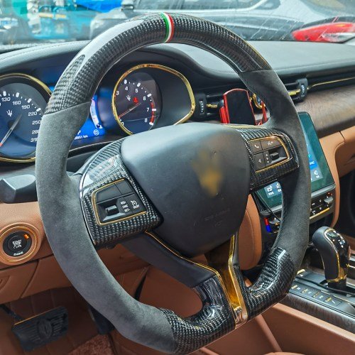 Factory Direct Sale Sports For Maserati Granturismo Ghibli Martha Gt President Carbon Fiber Leather Car Steering Wheel