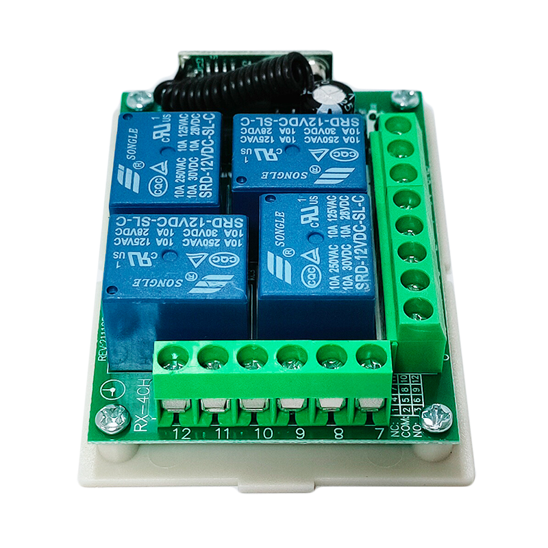 Factory Price 12V Wireless Switch Remote Control 1 to 4 Way Transmitter Remote Garage/LED Light Appliance Control Switch