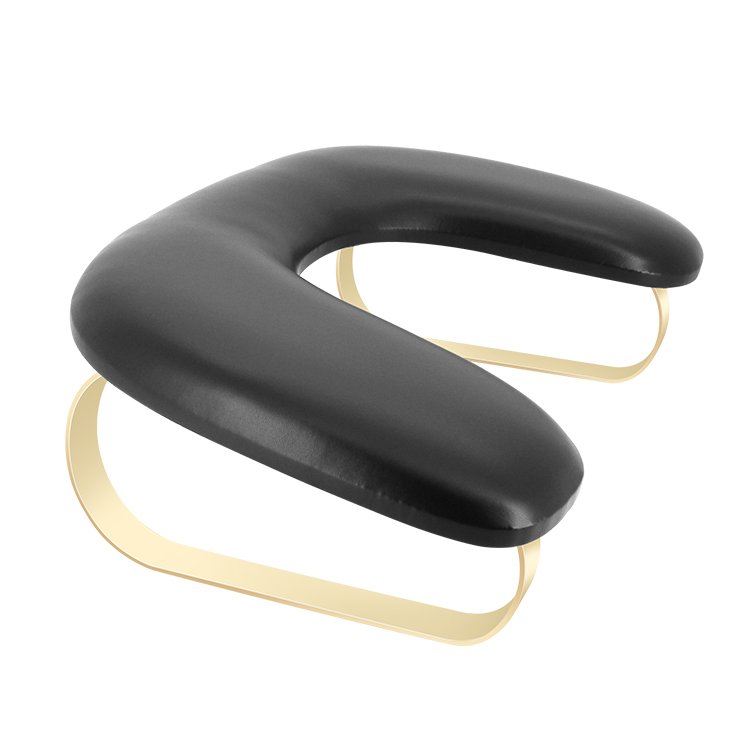 Butterfly Shaped Black or White Nail Armrest for Manicure With Gold Legs