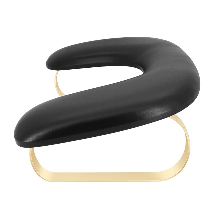 Butterfly Shaped Black or White Nail Armrest for Manicure With Gold Legs