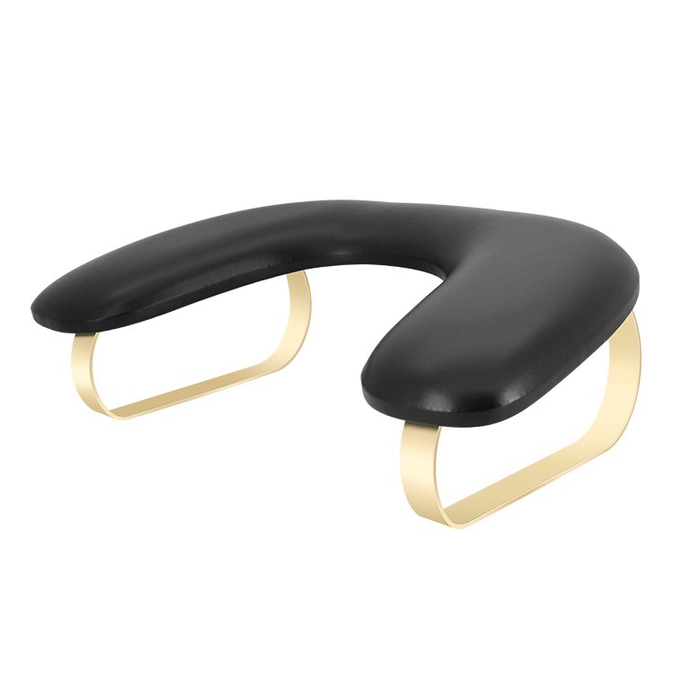 Butterfly Shaped Black or White Nail Armrest for Manicure With Gold Legs