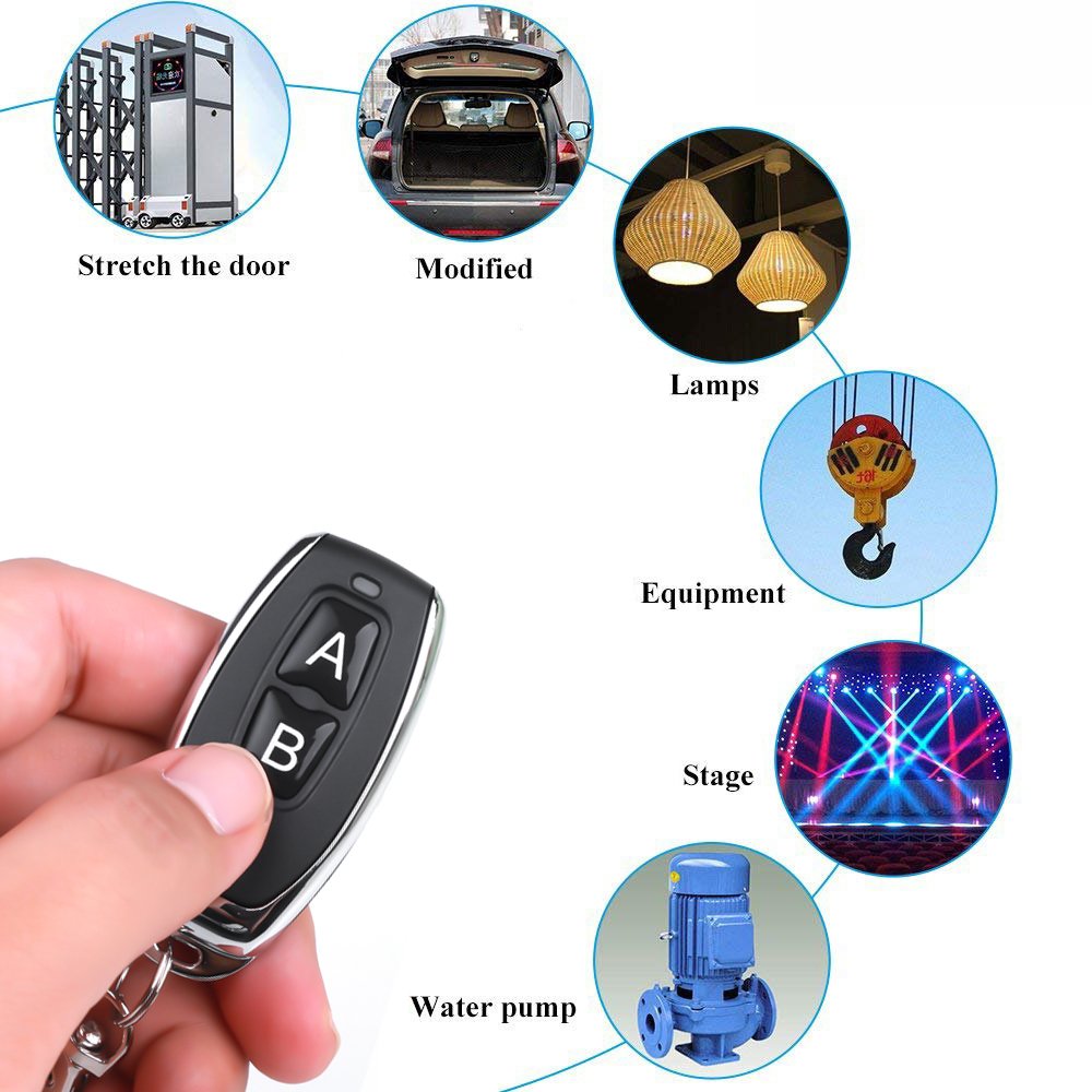 433Mhz Wide Voltage DC3.6V~18V Universal Wireless Remote Control Switch Mini Relay Receiver for LED Light,Lock,Small Motor