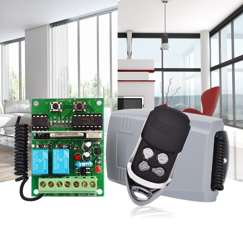 433MHz Universal Brand Compatible Wireless Remote Control Switch RF Relay Receiver With Big Memory