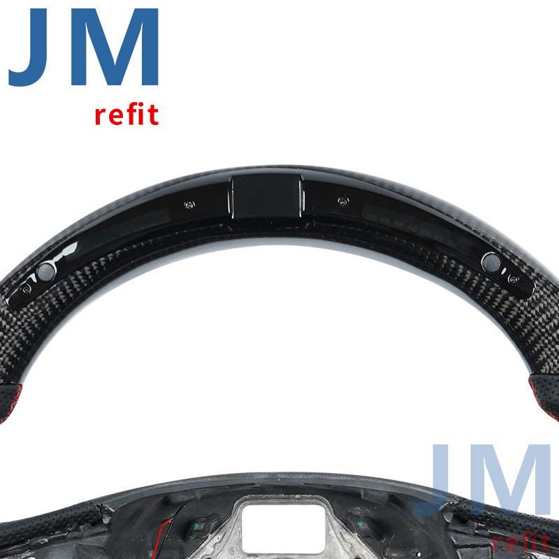 Professional Customized Carbon Fiber Steering Wheel For Skoda Octavia Kodiak Alcantara Leather Led Rpm