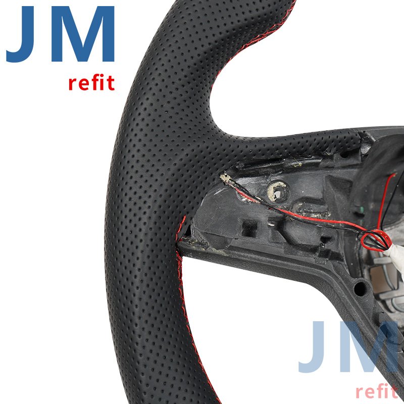 Professional Customized Carbon Fiber Steering Wheel For Skoda Octavia Kodiak Alcantara Leather Led Rpm