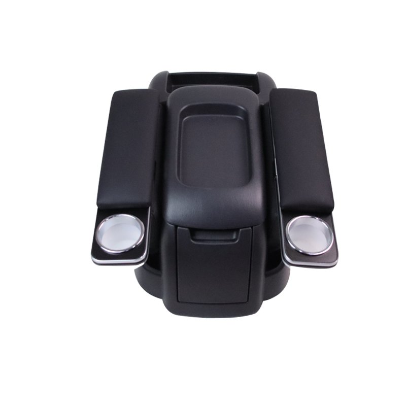Toyota Armrest Hiace 200 Series 4 Type S-GL Super GL 2 Piece Set Center Console Accessories Case Elbow Bracket Black Cup Holder