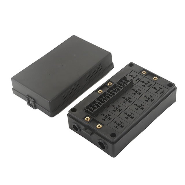 15 Way Auto Fuse Relay Box Holder 12V ATC/ATO Relay Fuse Holder for Car