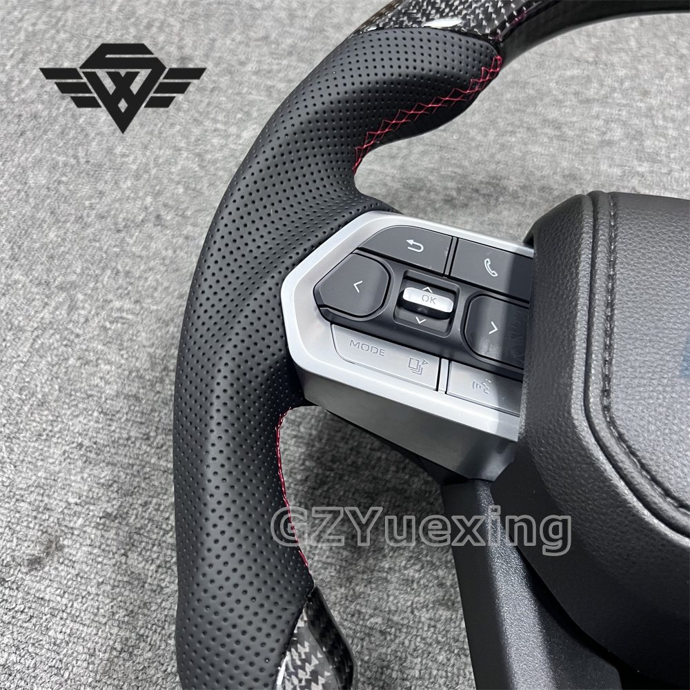 High Quality For Toyota LC300 New Design Small Hole Carbon Fiber Car Steering Wheel Assembly Sports Model