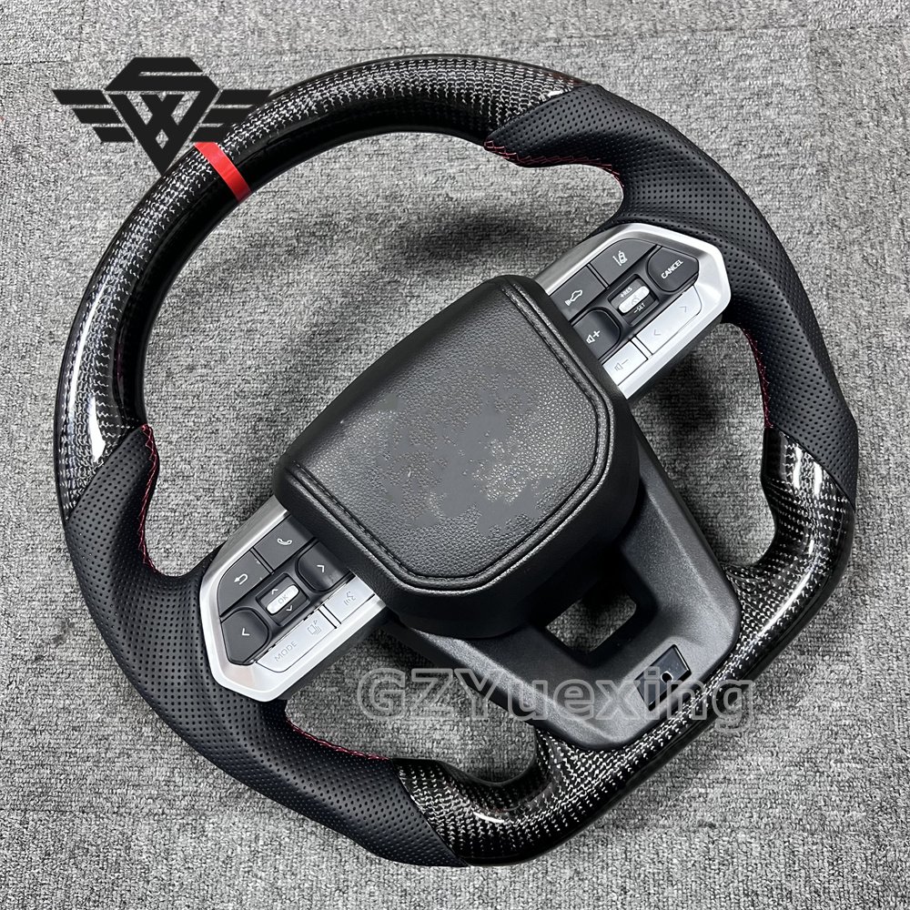 High Quality For Toyota LC300 New Design Small Hole Carbon Fiber Car Steering Wheel Assembly Sports Model