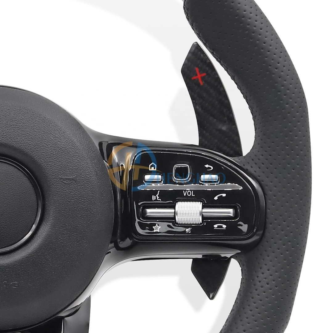 Custom Steering Wheel Accessories For Mercedes Benz AMG GLE C-Class G-Class W204 W213 W463 W166 W205 Carbon Fiber Steering Wheel