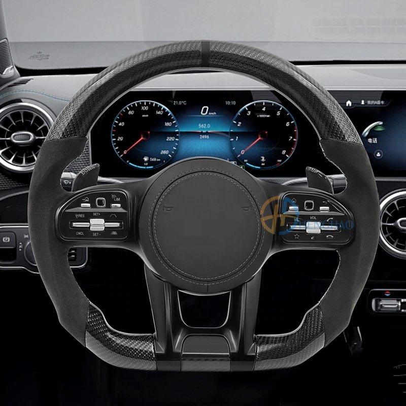 Custom Steering Wheel Accessories For Mercedes Benz AMG GLE C-Class G-Class W204 W213 W463 W166 W205 Carbon Fiber Steering Wheel