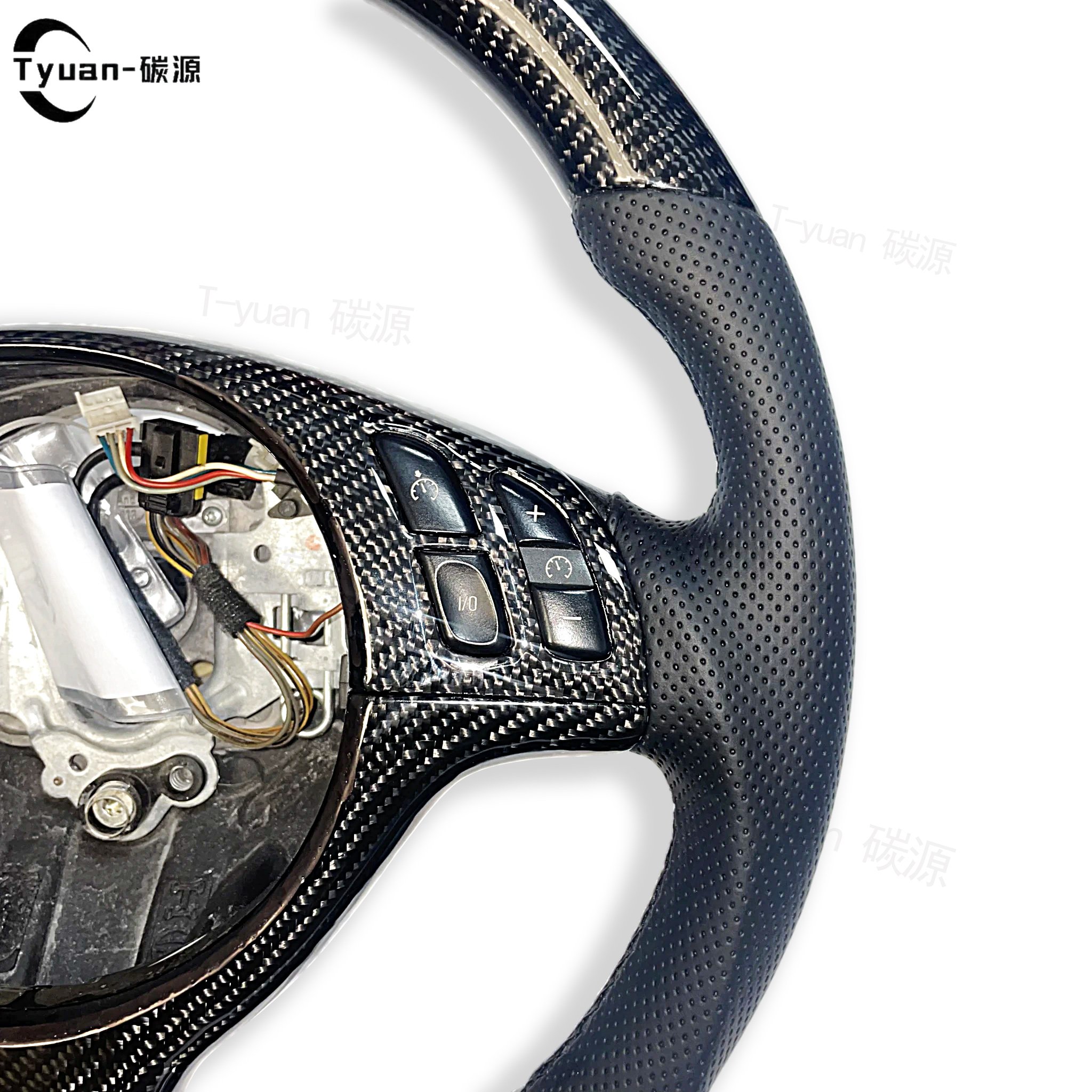 Custom Perforated Leather Carbon Fiber Steering Wheel For BMW E46 E53 M3 Car Steering Wheel