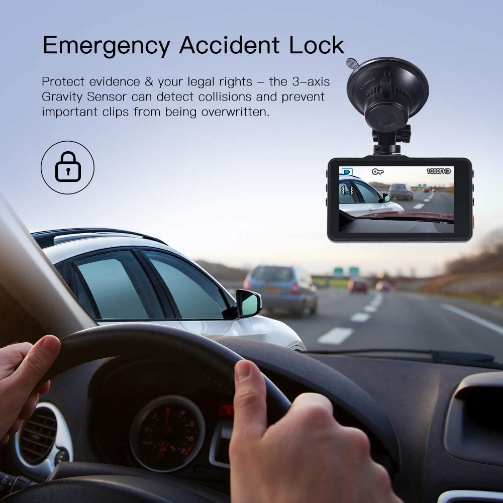 Portable Car Dvr Camera 3.0" Screen HD 1080P/30fps Dual Lens with Rear View Dash Cam Auto Registrar Car Video Recorder DVRs