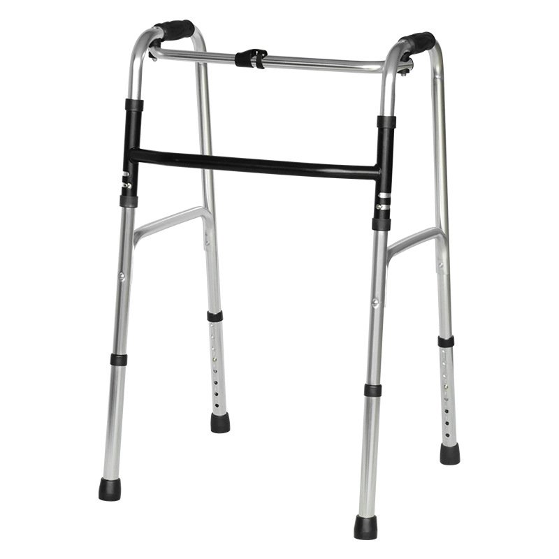 Lightweight Four-Corner Folding Wheelchair with Armrest Trolley Elderly Disabled Walker Crutch Exercise Rehabilitation Equipment