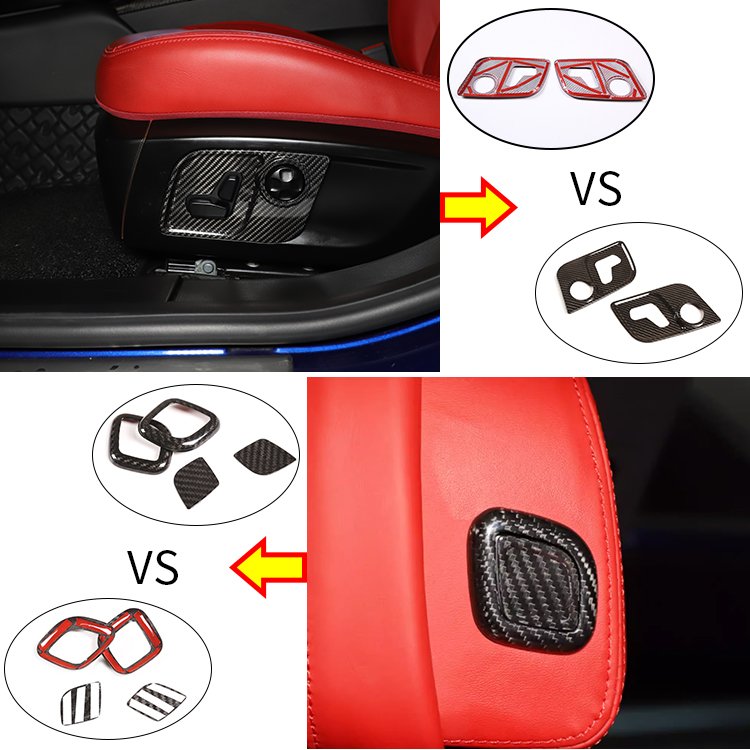Carbon Fiber Car Interior Accessories for Maserati Ghibli Seats Buttons Trim Frame Door Armrest Panel A-pillar Decorative Cover