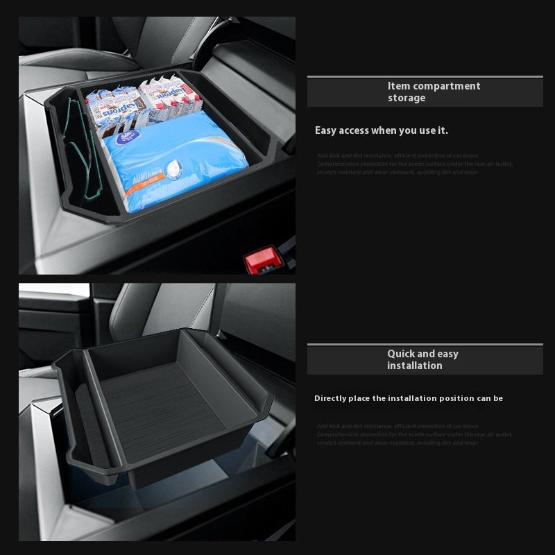 ABS Material Cybertruck & Cyber Pickup Car Storage Box Accessories Central Control Armrest Box Interior Kits for Tesla