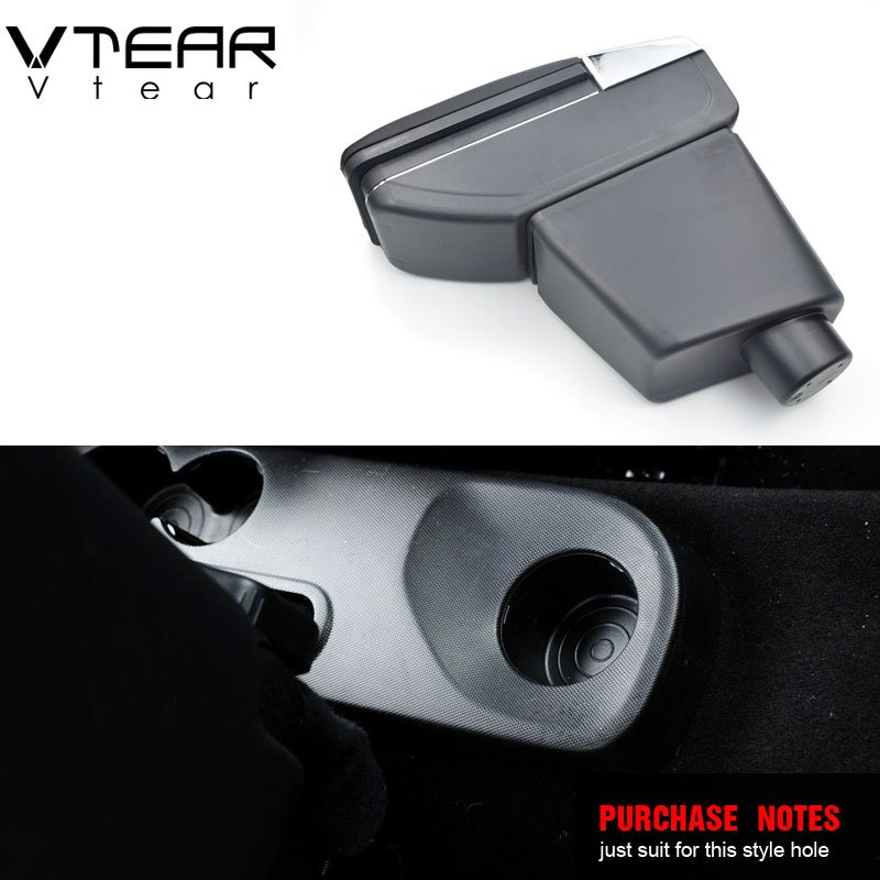 Vtear for Renault Clio 4/Clio 2 Armrest Car Central Storage Box Cup Holder Arm Rest Interior Car-Styling Decoration Accessories