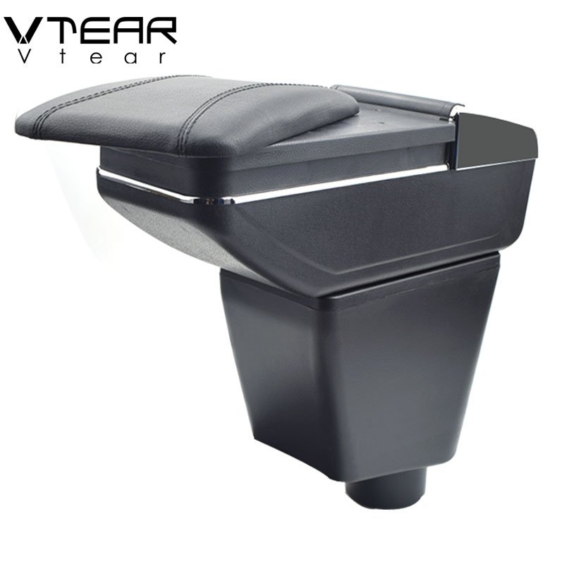 Vtear for Renault Clio 4/Clio 2 Armrest Car Central Storage Box Cup Holder Arm Rest Interior Car-Styling Decoration Accessories