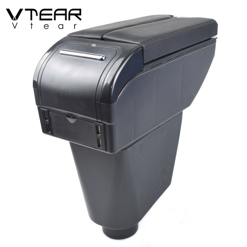 Vtear for Renault Clio 4/Clio 2 Armrest Car Central Storage Box Cup Holder Arm Rest Interior Car-Styling Decoration Accessories