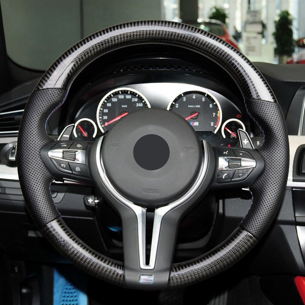 Specially tailored For BMW F10 F30 M5 M6 E60 E70 Carbon Fiber Steering Wheel Modification Leather perforated steering wheel