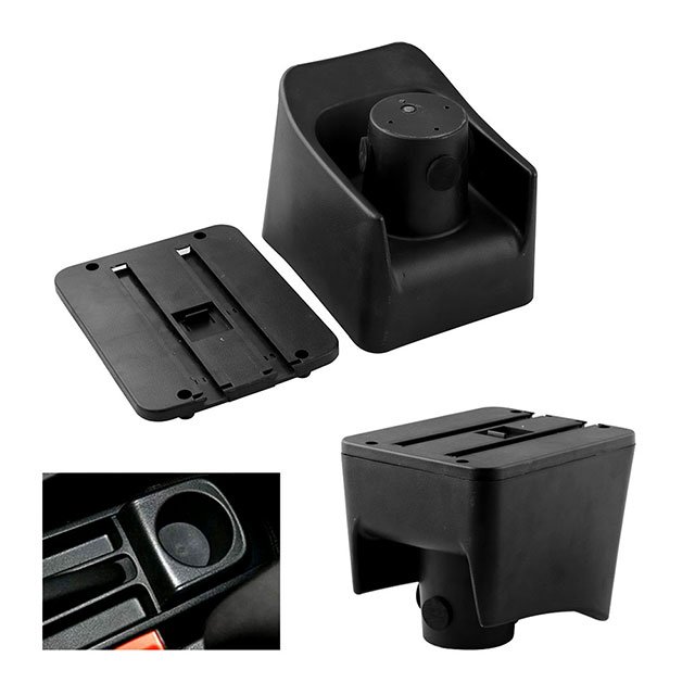 Black Leather Red Line Car Armrest Truck Seat Covers for VW Volkswagen Polo