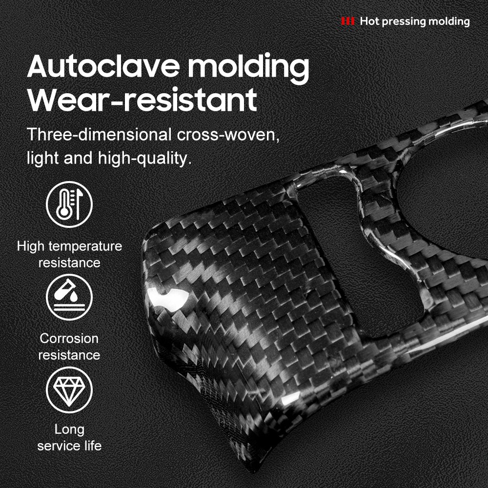 For Lexus 13-15 Year lS/14-18 Year CT Real Carbon Fiber Car Steering Wheel Decoration Glossy Black 2 PCS Car Accesorios Interior