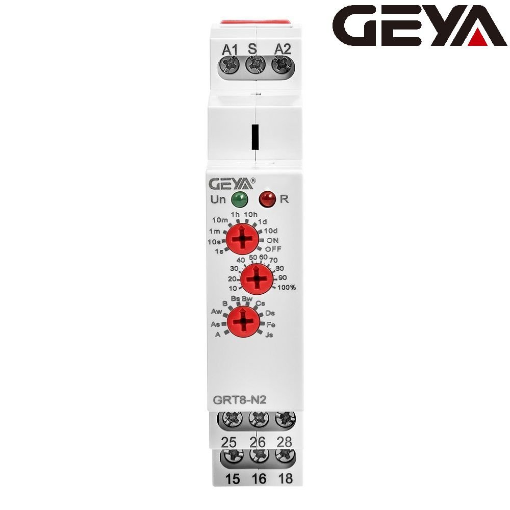 GEYA GRT8-N1 1SPDT AC230V AC/DC12V-240V Chinese Timer Relay Extended Multifunction Time Relay for Light Motor Pump