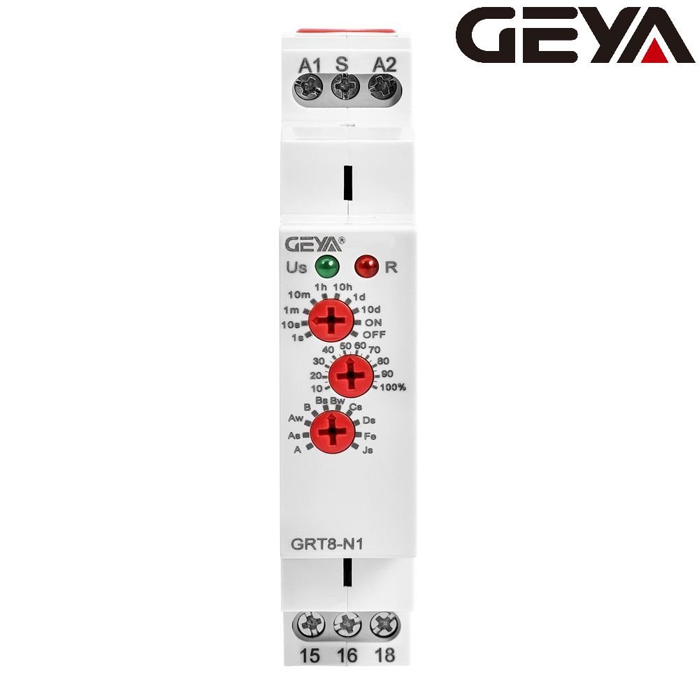 GEYA GRT8-N1 1SPDT AC230V AC/DC12V-240V Chinese Timer Relay Extended Multifunction Time Relay for Light Motor Pump