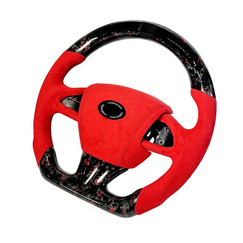 LED Red suede forged carbon fiber steering wheel for Infiniti Q50L Q60 q50 car steering wheel