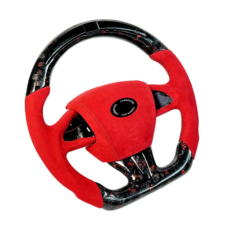 LED Red suede forged carbon fiber steering wheel for Infiniti Q50L Q60 q50 car steering wheel