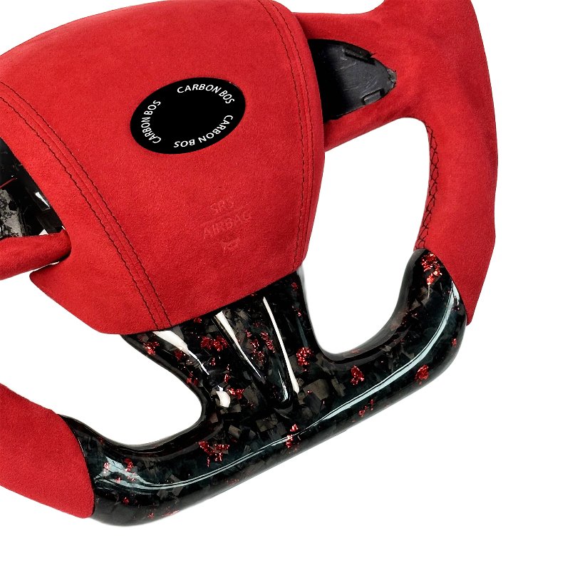 LED Red suede forged carbon fiber steering wheel for Infiniti Q50L Q60 q50 car steering wheel