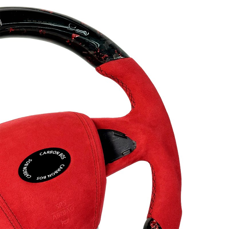 LED Red suede forged carbon fiber steering wheel for Infiniti Q50L Q60 q50 car steering wheel