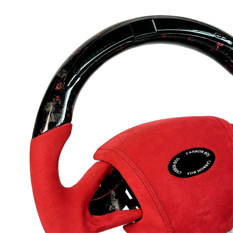 LED Red suede forged carbon fiber steering wheel for Infiniti Q50L Q60 q50 car steering wheel