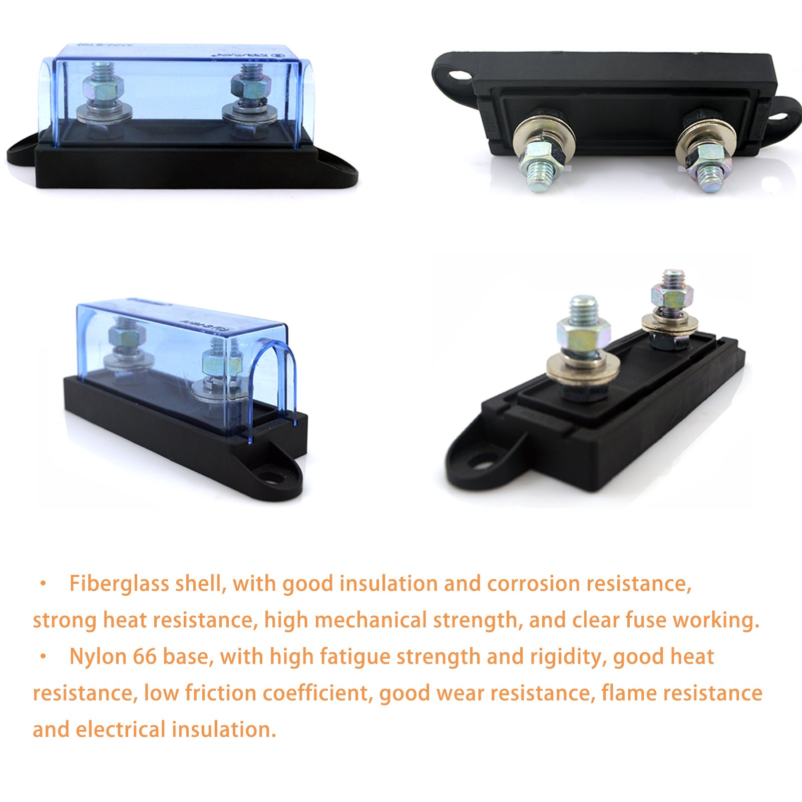 ANL Bolt Fuse Holder Waterproof Fork Bolt Fuse Box RV Boat Marine Accessories Bolt Down Fuse Relay Box Distribution Block