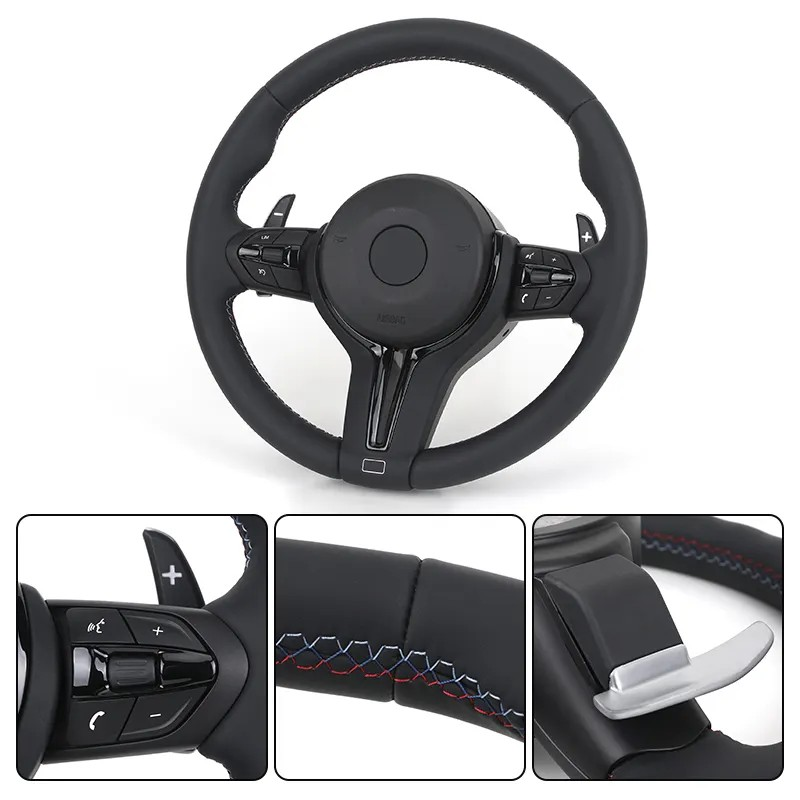 With Piano-black Trim M Sport Leather Steering Wheel for BMW F10 F20 F30 F40 F44 F45 F52 X1 F48 X2 F47 F80 F82 F87 M2 M3 M4 M5