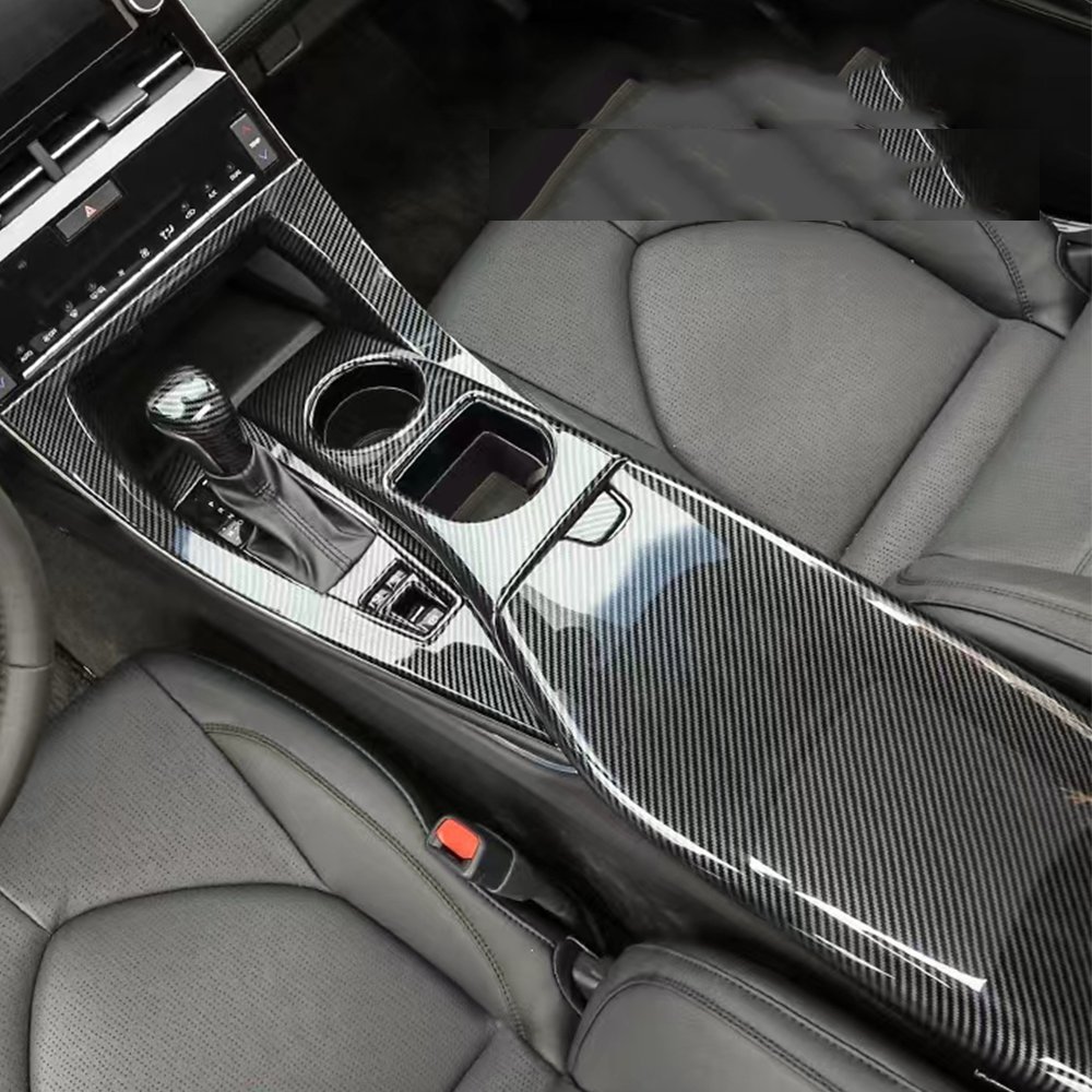 Auto Carbon Fiber Color Armrest Box Cover Car Body Kit Upgrade Accessories Decoration for 2019 2020 Toyota AVALON