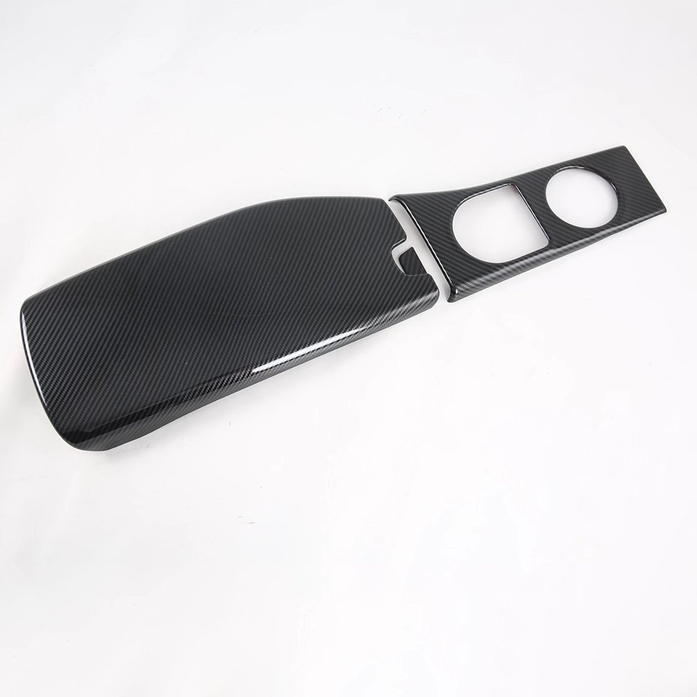 Auto Carbon Fiber Color Armrest Box Cover Car Body Kit Upgrade Accessories Decoration for 2019 2020 Toyota AVALON