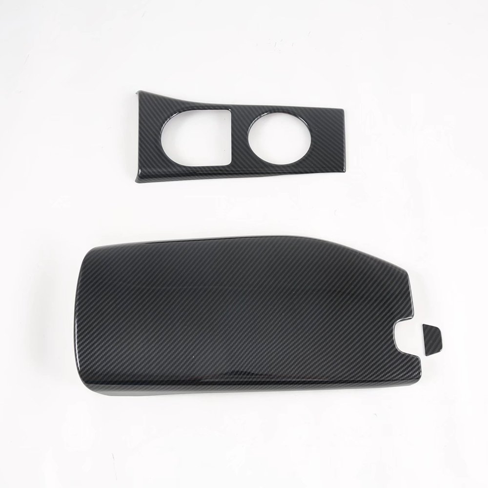 Auto Carbon Fiber Color Armrest Box Cover Car Body Kit Upgrade Accessories Decoration for 2019 2020 Toyota AVALON