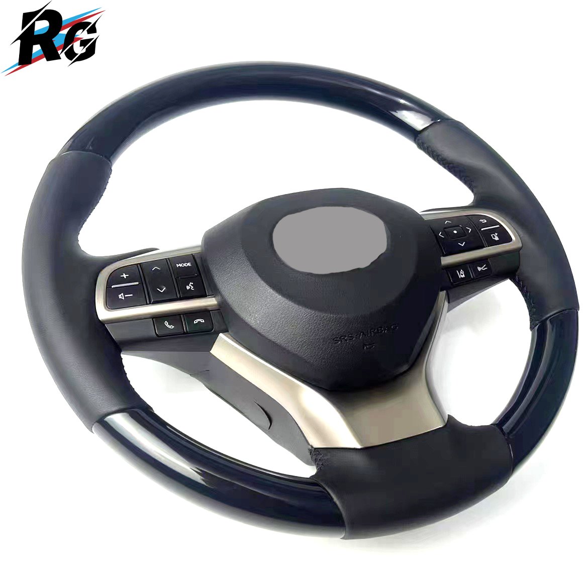 Hot Sale Factory Customized GS Style Leather Steering Wheel Peach Wood Car Steering Wheel For TOYOTA Lexus