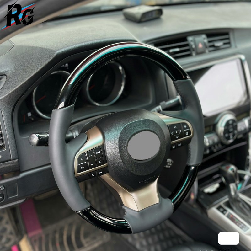 Hot Sale Factory Customized GS Style Leather Steering Wheel Peach Wood Car Steering Wheel For TOYOTA Lexus