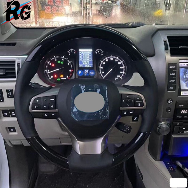 Hot Sale Factory Customized GS Style Leather Steering Wheel Peach Wood Car Steering Wheel For TOYOTA Lexus