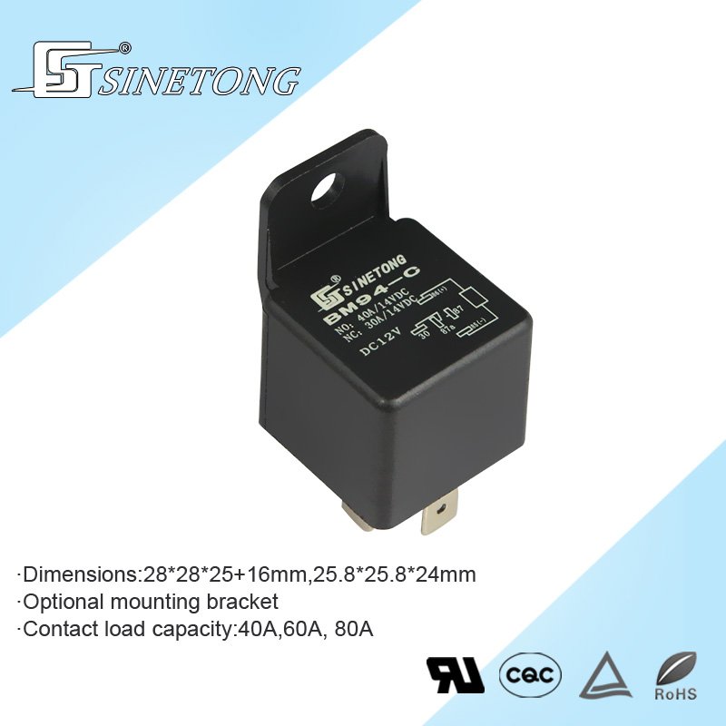 Sinetong BM94-C-H 40A/50A Coil Voltage 6V 12V 24V 48V General Purpose Relay Electric 12VDC Auto Relays