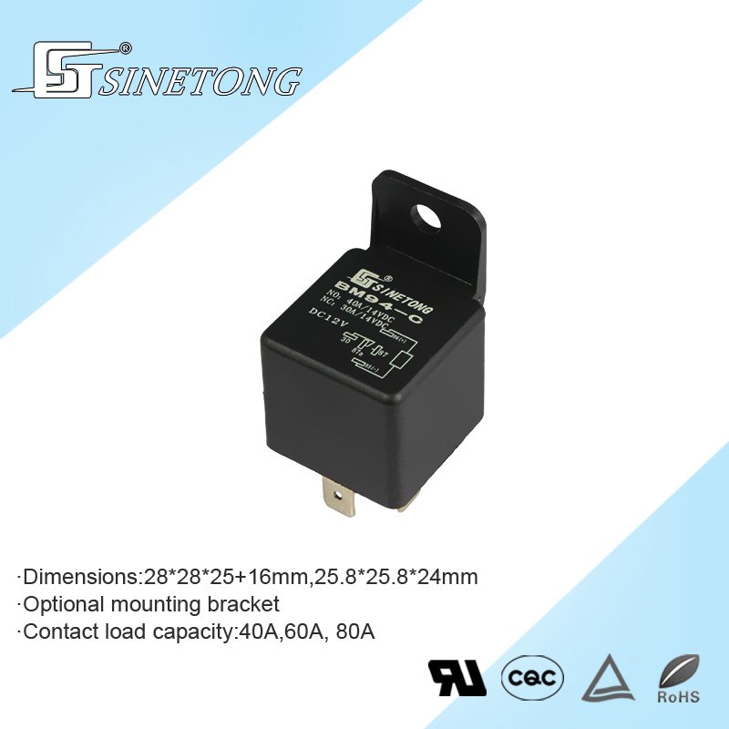 Sinetong BM94-C-H 40A/50A Coil Voltage 6V 12V 24V 48V General Purpose Relay Electric 12VDC Auto Relays