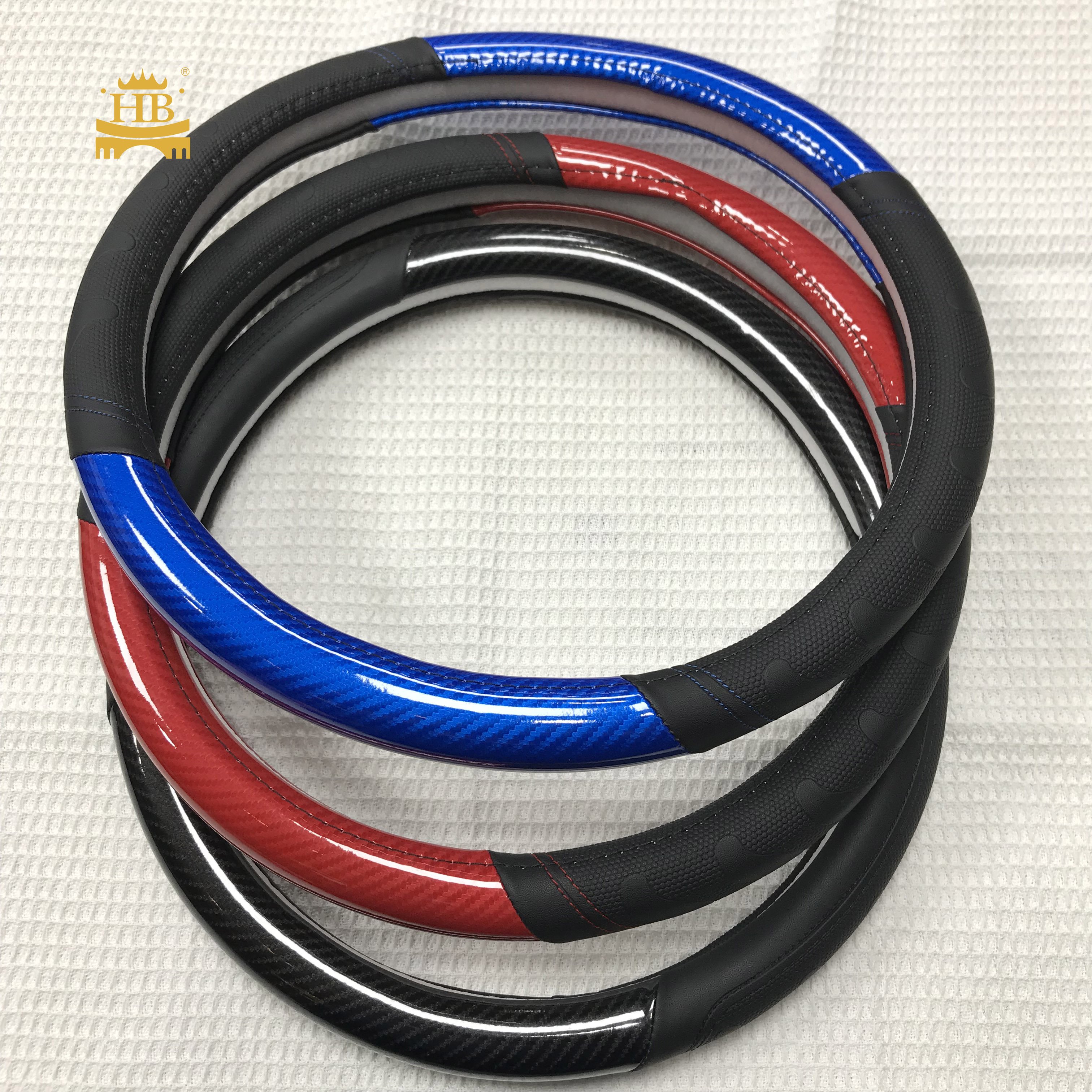 Carbon Car Steering Wheel Cover Fiber 15 inch Car Steering Wheel Cover