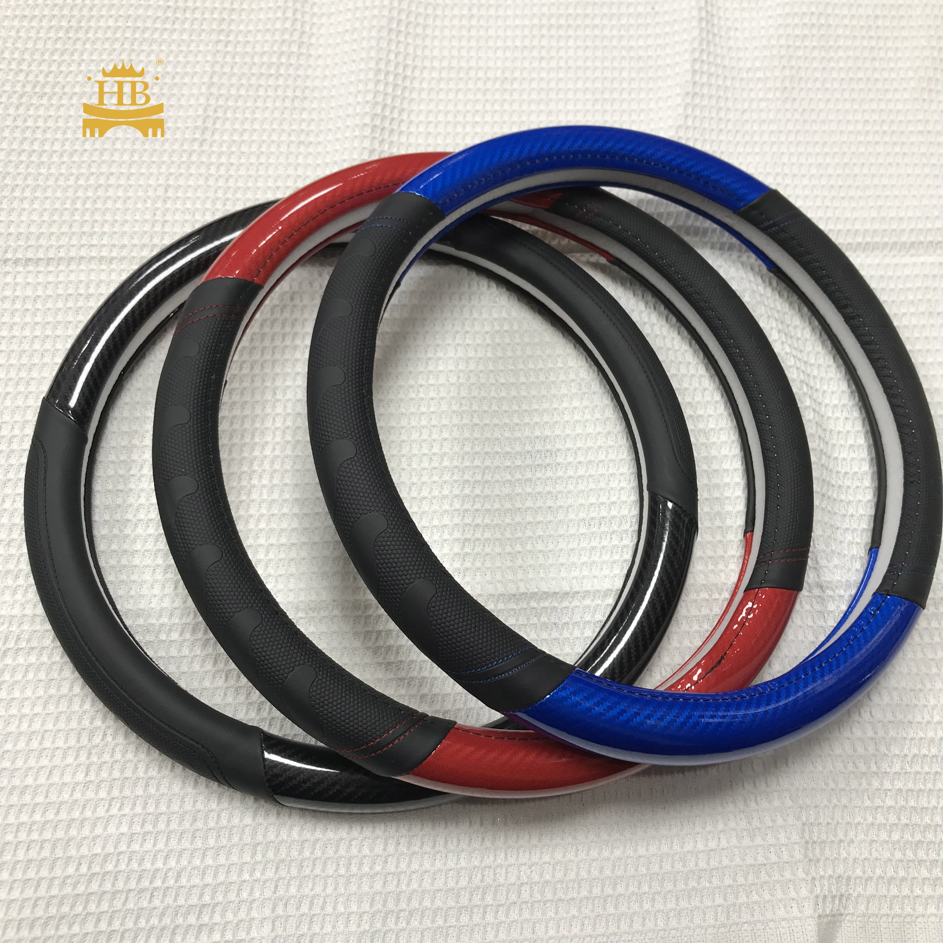 Carbon Car Steering Wheel Cover Fiber 15 inch Car Steering Wheel Cover