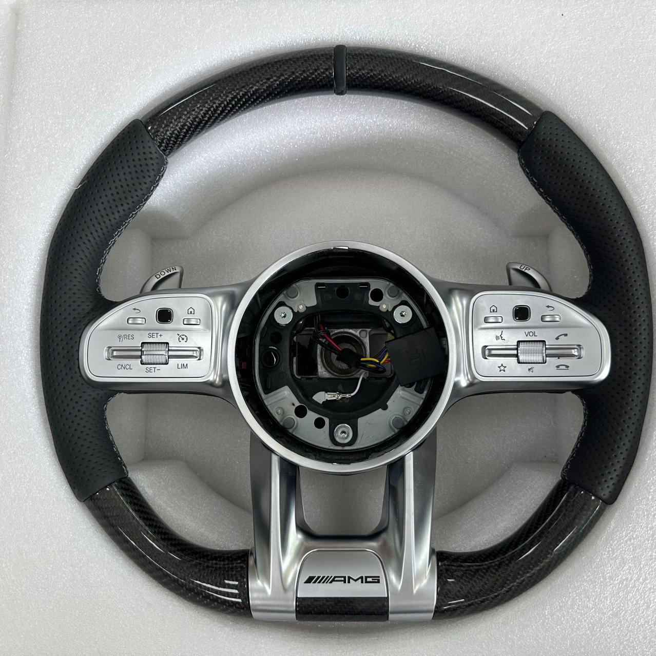 Car Steering Wheel For Mercedes Benz AMG G63 W212 W222 W213 W205 W211 W204 CLA CLS SL500 Leather Steering Wheel