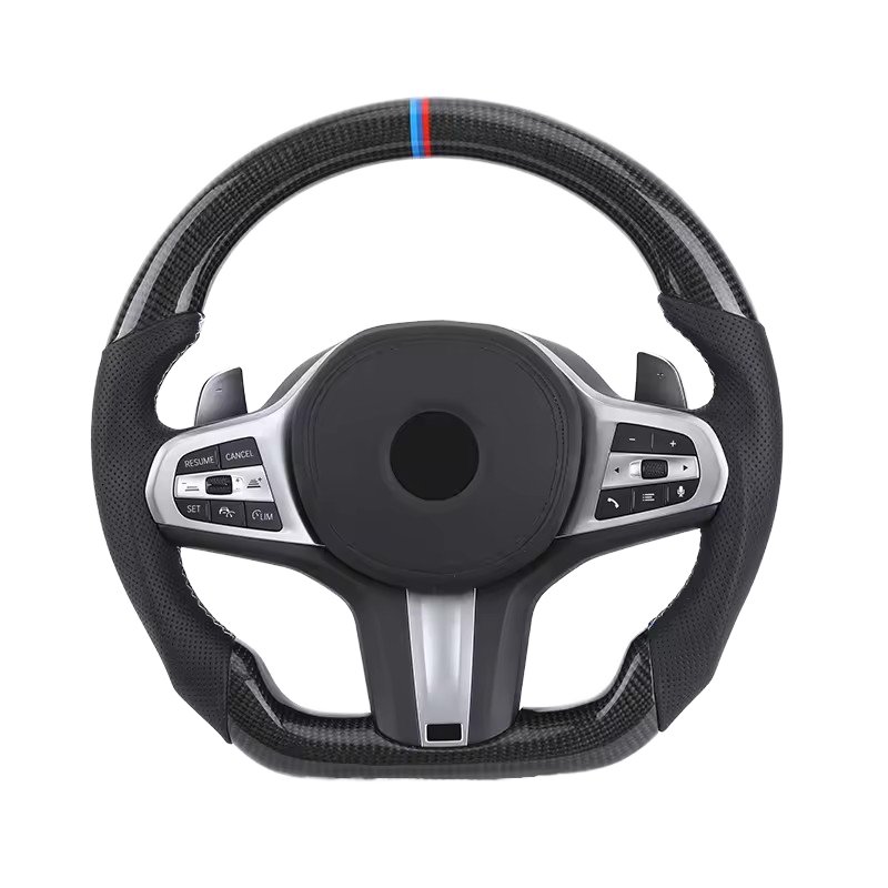 Custom Volant M Sport Leather Carbon Fiber Steering Wheel for BMW G30 G11 G12 G20 G31 G38 G05 G21 G82 G80 G02 X3 G01 M3 M4 M5
