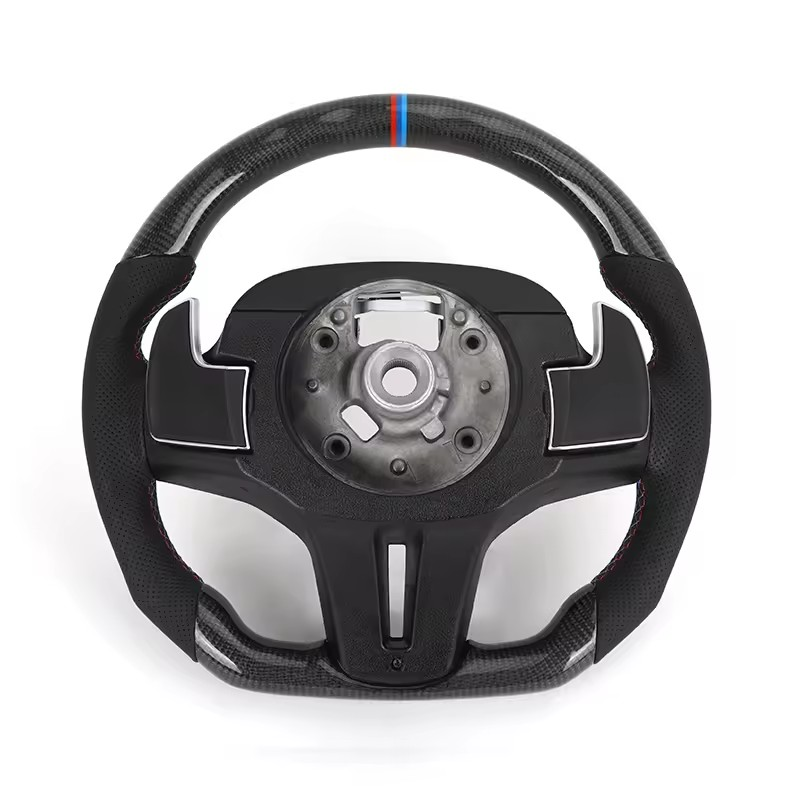 Custom Volant M Sport Leather Carbon Fiber Steering Wheel for BMW G30 G11 G12 G20 G31 G38 G05 G21 G82 G80 G02 X3 G01 M3 M4 M5